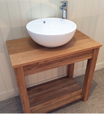 Bespoke Oak bathroom Vanity Washstand