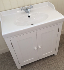 Traditional White Bathroom Vanity Cabinet.