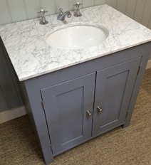 Bathroom Vanity Cabinet In Plumbago.