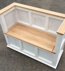 BBespoke Painted Oak Bench Bathroom Seat.
