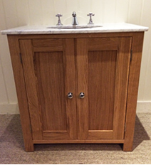 Bespoke Oak bathroom Vanity Washstand